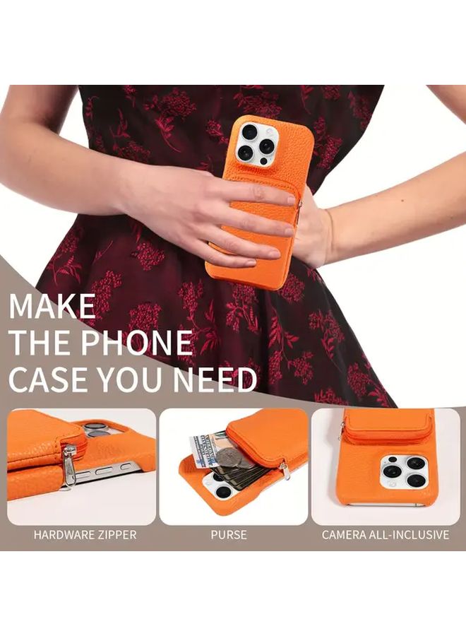 Pink Faux Leather Phone Case With Zipper Wallet Anti Drop Protective Cover For Galaxy A33 5G - Image 5